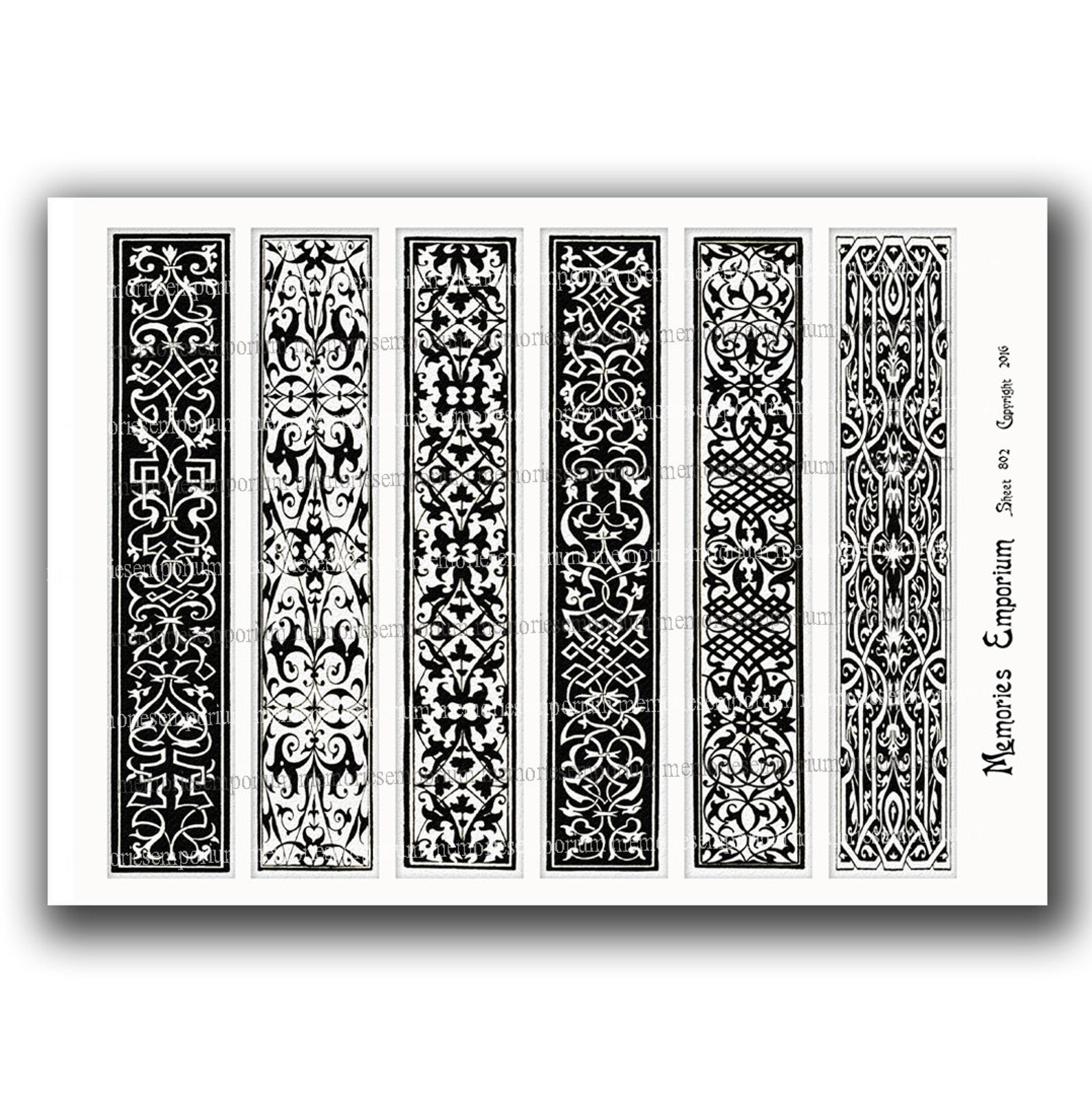 Bookmarks Medieval Renaissance Digital Printable Download - Etsy