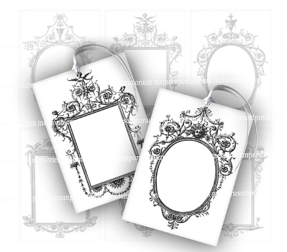 Black and White Gift Card Digital Collage Sheet for DIY | Etsy