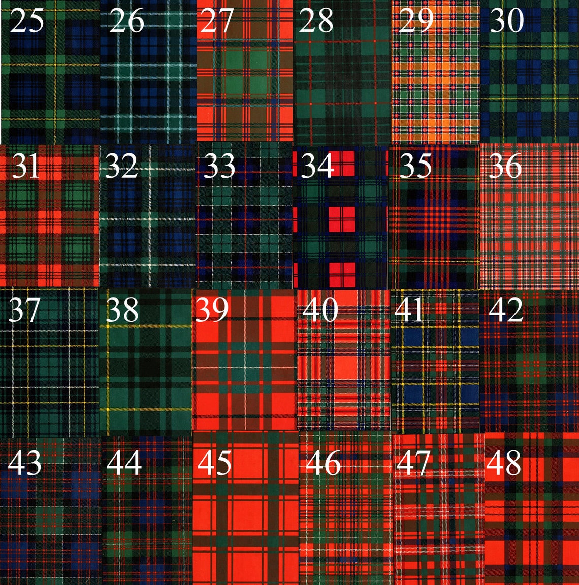 Tartans Plaids Checks Scottish Clan Print Patterns Surnames Printable ...