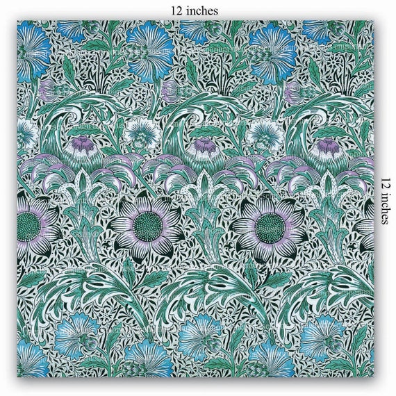 William Morris Printable Download Textile Wallpaper Art Nouveau Prints Patterns Designs Poster Clipart Decoupage Background Set of 4 973