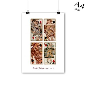 Vintage Playing Cards Funny Incomplete Deck All Royals Kings Queens ...