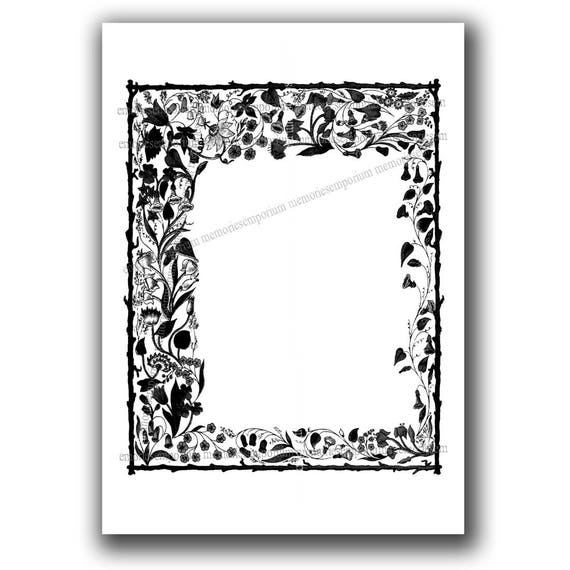 black and white wedding stationery border flower illumination etsy black and white wedding border