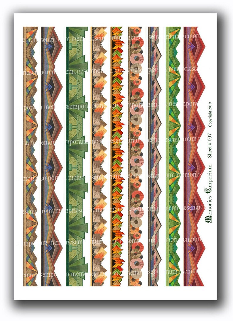 Art Deco Clipart Printable Download Strips Borders Wallpaper - Etsy