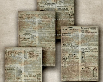Medicine Apothecary Potions Lotions Quacks Pills Remedies Ointments Cures Tablets Old Ads Antique Advertisements Pages Collage Sheets md 448
