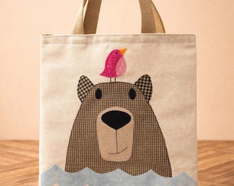 Sac fourre-tout Capybara, sac en toile 100 % fait main pour tout-petits