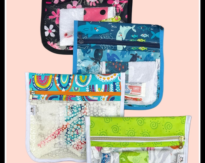 Featured listing image: Kids Travel and Hygiene Bag. Waterproof Toiletry Pouch with Towel, Toothbrush and Toothpaste