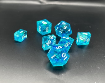 Path of the Glacier Barbarian Set - Sharp Edge Polyhedral Dice for Dungeons and Dragons, Pathfinder, Daggerheart, TTRPGs, D&D Gifts