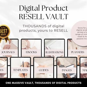 Digital Product Resell Vault | Thousands of Done-For-You Digital Products | Passive Income | Master Resell + Private Label Rights MRR & PLR