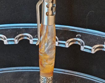 Gearshift Antique Brass Pen