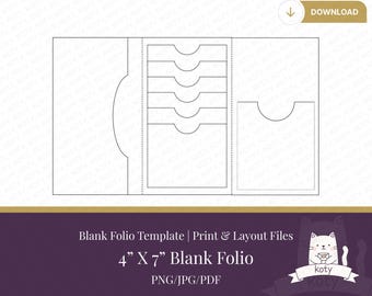 Druckbare dreifache Folio-Vorlage | DIY Sammelalbum Organizer | Junk Journal Einlage