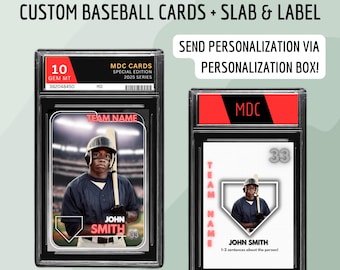 Custom Baseball Card with Label and Slab