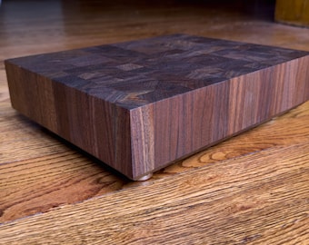 3.5" Thick Solid Walnut End-Grain Butcher Block