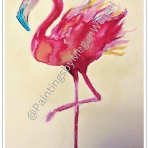 Carte postale plate 5,5 x 4 flamants roses