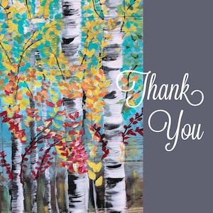 5.5x4 Folded Thank You Card: Harvest