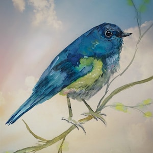 5.5 x 4 Blue Bird Sky Note Card