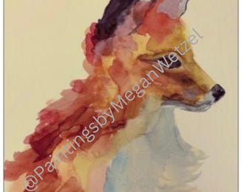 5.5 X 4 Folded Foxy Blank Note Card