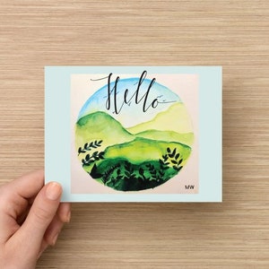 Cartão Postal Olá Mundo 5,5 x 4