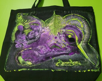 Bolsa pintada à mão "Energia Espiritual"