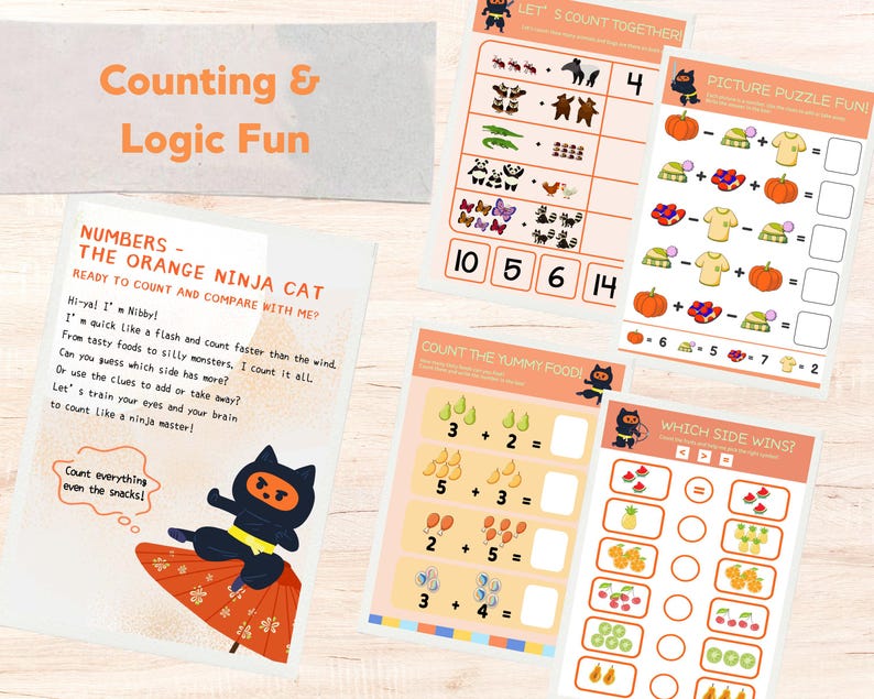 ADHD Focus Worksheets for Kids | Logic Funny Puzzles | Left Brain Games ...