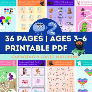 ADHD Focus Worksheets for Kids | Logic Funny Puzzles | Left Brain Games #1 | Printable for Sensitive | Ages 3–6 | Digital Download