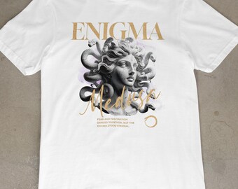 T-shirt Enigma Medusa: T-shirt met Griekse mythologie - Foratu Design