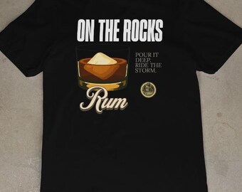 Rum On The Rocks Graphic Tee: Indie Alcohol-Inspired Streetwear