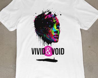 Vivid & Void Graphic T-Shirt: Abstract Art, Indie Pop Culture