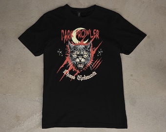 Camiseta Dark Prowler Cat: Camiseta con gráfico gótico punk