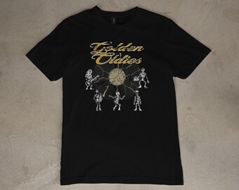 Camiseta Golden Oldies – Camiseta vintage con esqueleto de música – Camiseta gráfica retro de baile