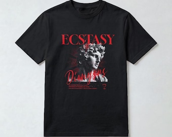 Camiseta con estampado de Dionisio: Dios griego del vino - Estilo urbano mitológico