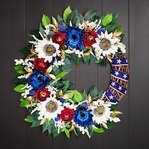 愛国平和の花輪