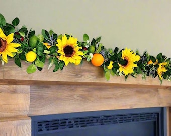 Sunflower Vibrant Summer Décor Citrus Fruit Garland