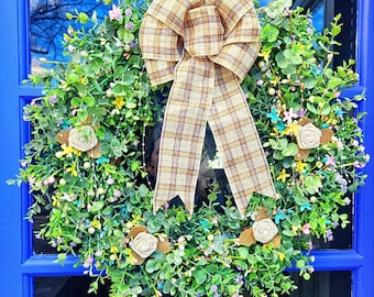 Spring Eucalyptus Pastel Floral Easter Wreath