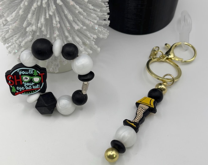 Christmas Story Stanley Cup Bracelet:  Cup Handle Bracelet | Straw Charm | Holiday | Leg Lamps |