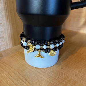 Küsten Set Stanley Cup Armband | Becher Zubehör | Stanley Bettelarmband | Becher Armband | Dehnbares Cup-Armband