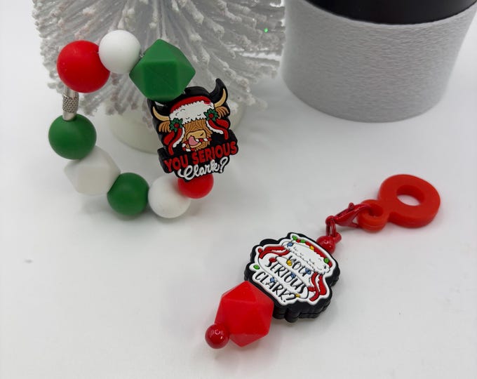 Christmas Vacation Stanley Cup Bracelet:  Cup Handle Bracelet | Straw Charm  | You Serious Clark?