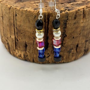 A Nutcracker Christmas | Nutcracker Earrings | Holiday Earrings |  Crystal and White Pearl Earrings | Christmas Earrings | Sterling Silver