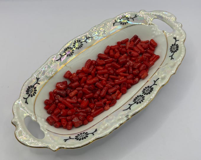 Red Coral Branch/Stick Beads | Package of 110 Coral Beads | Size 9 mm length