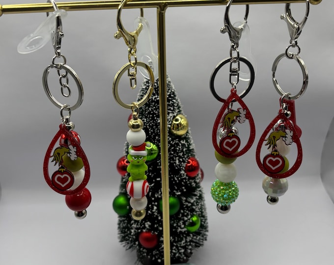 Christmas Grinch Stanley Cup Key Chain/Straw Charm:  | Straw Charm  | Holiday  | Grinch | Key Chain