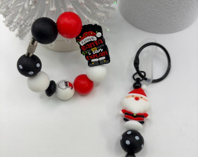 Christmas Elf Stanley Cup Bracelet:  Cup Handle Bracelet | Straw Charm | Holiday  | Elf