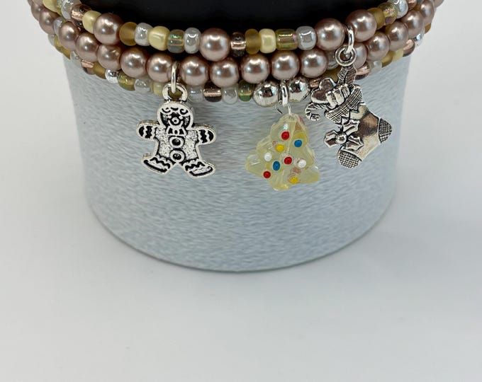 Christmas Stanley Cup Bracelet | Tumbler Accessories  | Stanley Charm Bracelet | Tumbler Bracelet | Christmas | Stretchy Cup Bracelet