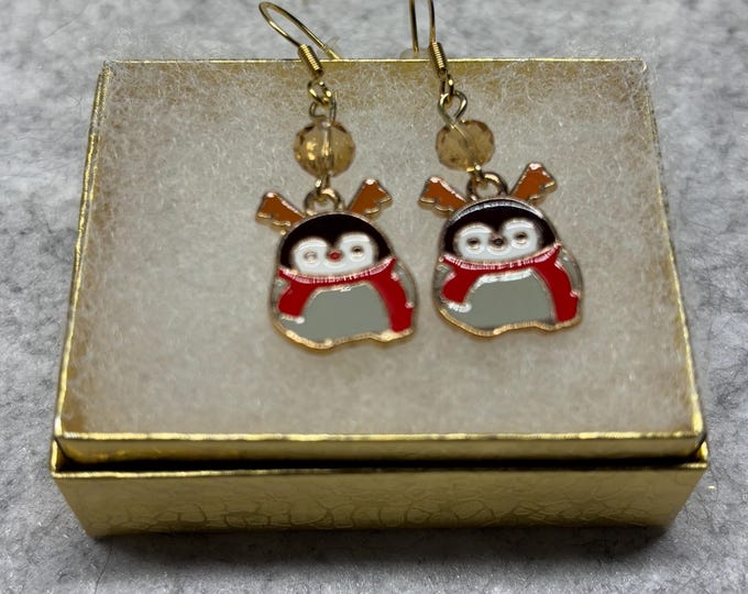 Christmas Earrings | Holiday Earrings | Christmas Earrings  | Christmas Penguin