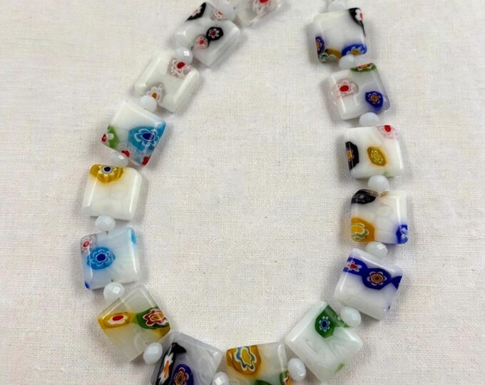 Millefiori Glass Anklet |  Multi Color Ankle Bracelet | Ankle Bracelet | Statement Anklet