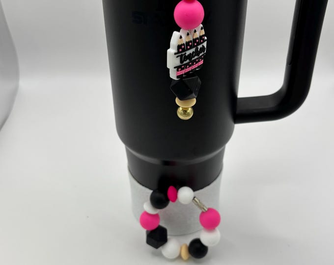 Teacher Theme  Stanley Cup Bracelet:  Cup Handle Bracelet | Straw Charm | Purse Bracelet | Teacher Gift