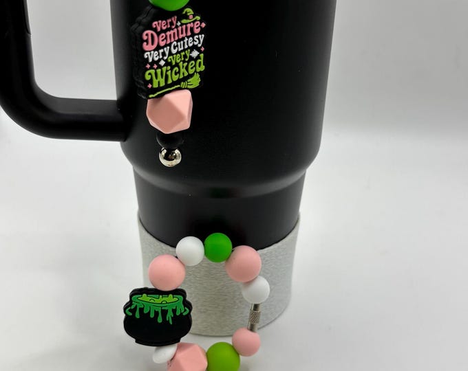 Good Witch Wicked Witch Stanley Cup Bracelet:  Cup Handle Bracelet | Straw Charm | Purse Bracelet | Witch | Demure
