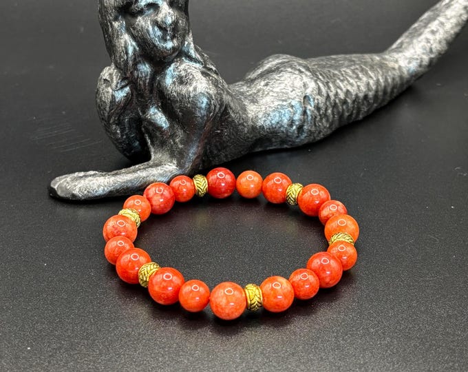 Carnelian Gemstones | Gemstone bracelet  | Stretch Bracelet