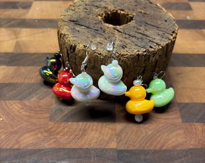 Duck Earrings | Luster Duck Earrings | Duck Jewelry | Cruise Earrings