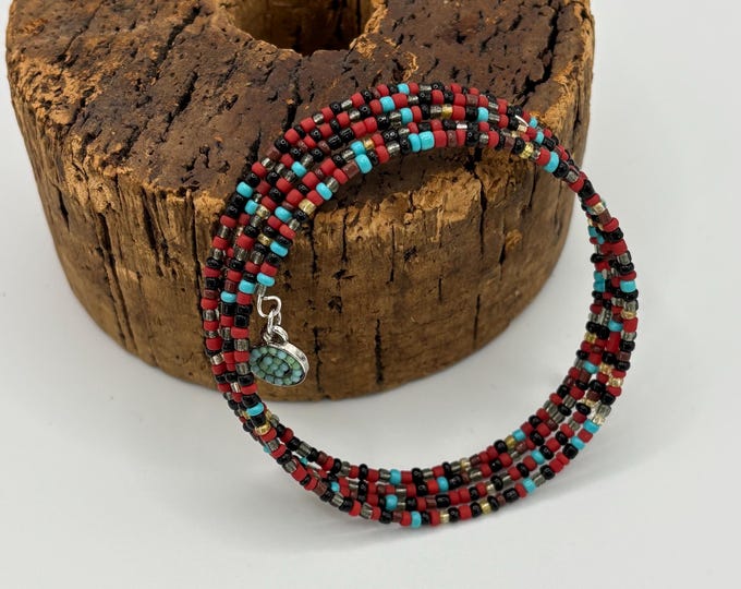 Seed Bead Bracelet | Memory Wire Bracelet | Multi-Strand Bracelet |