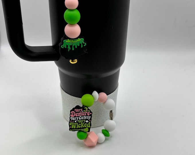 Good Witch Wicked Witch Stanley Cup Bracelet:  Cup Handle Bracelet | Straw Charm | Purse Bracelet | Witch | Demure