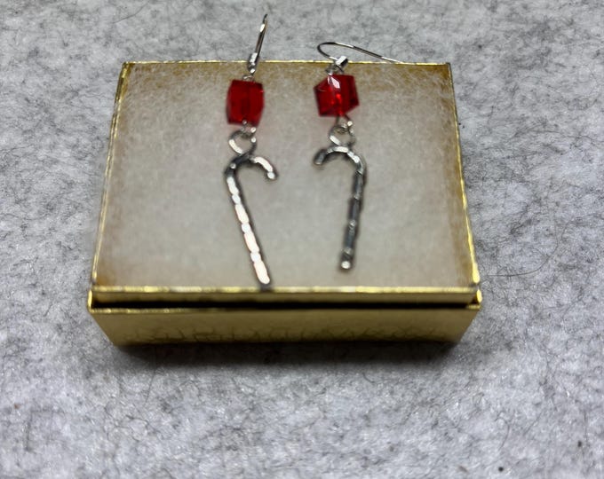 Christmas Candy Cane Earrings | Holiday Earrings | Christmas Earrings |